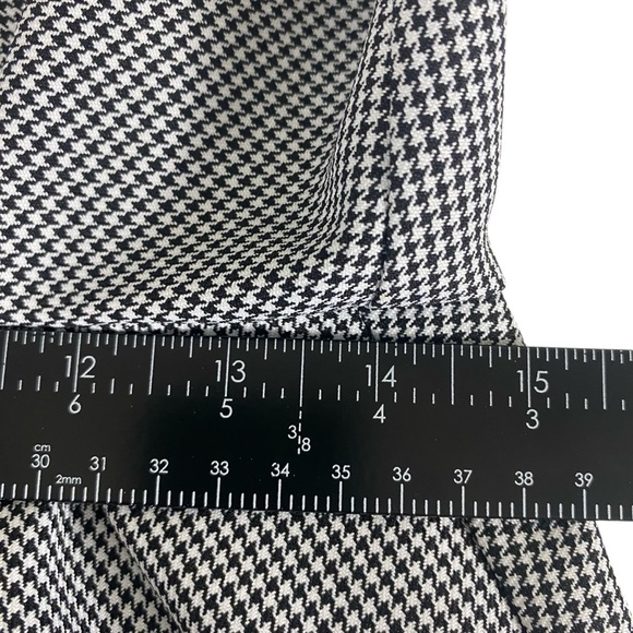 NOS Vintage Dark Academia High Waisted Black Houndstooth Trousers Pants Size 14P - Picture 10 of 14